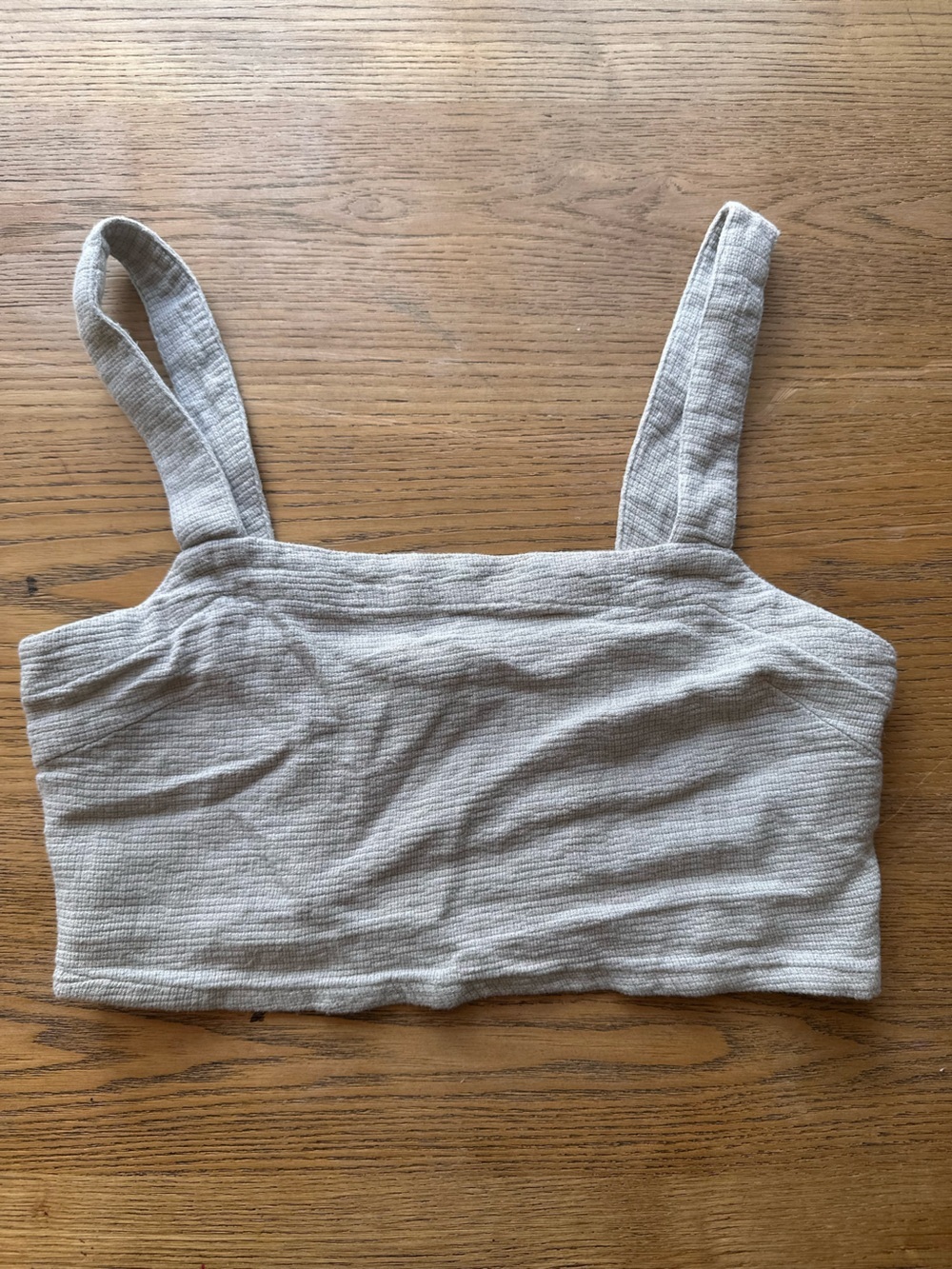 Madewell Beige Ribbed Cropped Tank